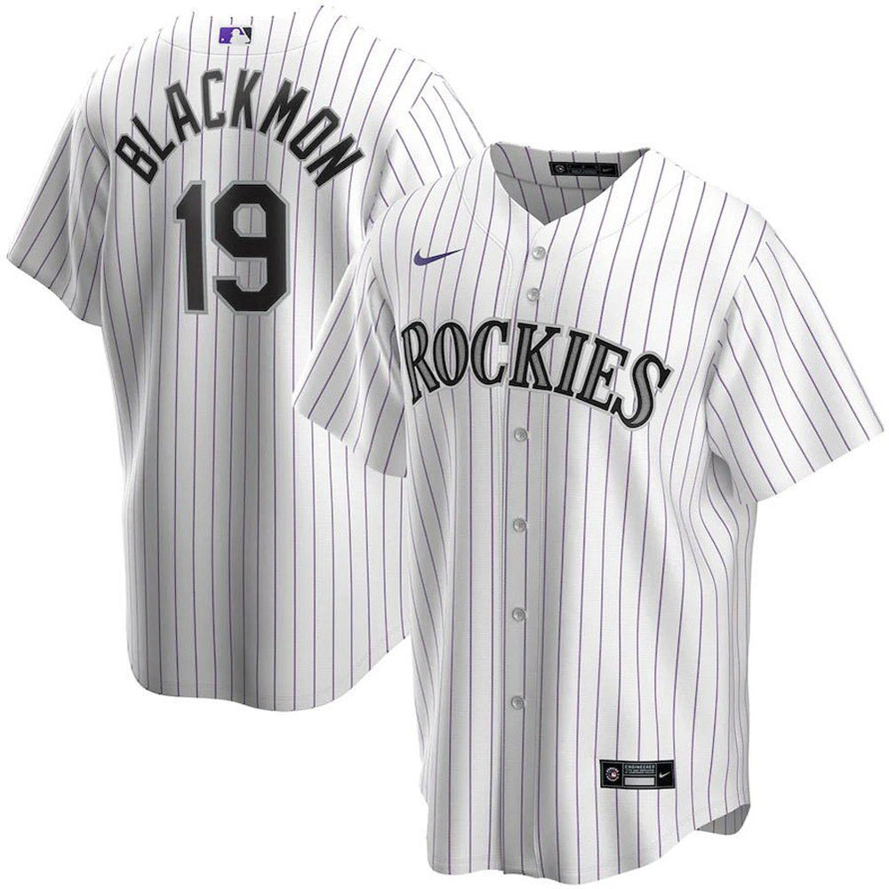Youth Colorado Rockies Charlie Blackmon Cool Base Replica Home Jersey - White