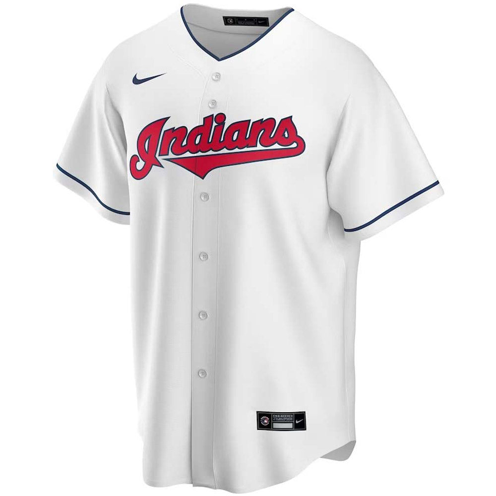Men's Cleveland Indians Francisco Lindor Replica Home Jersey - White